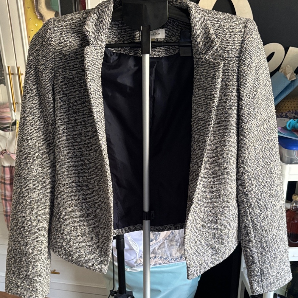 Calvin Klein Monochrome Textured Blazer